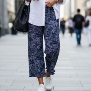 Blue Pants Costume Palm of Chicos Travelers Lady on Vacation